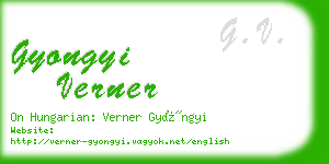 gyongyi verner business card
